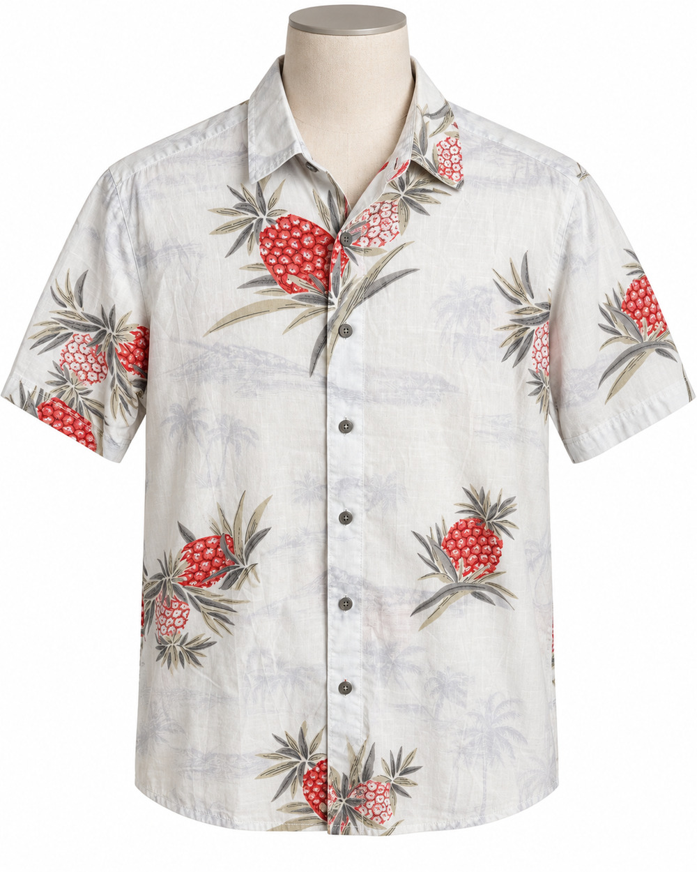 Tommy Bahamas Men's S Cotton Hawaiian Camp Shirt Short Sleeve Tropical Pineapple